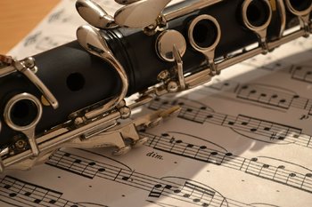 Clarinetto e spartito Clarinetto e spartito