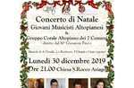 Weihnachtskonzert in Asiago mit den jungen Musikern von Altopianand und dem Highland Chorale 7 Gemeinden - 30. Dezember 2019