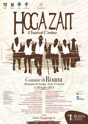 Hoga Zait-Cimbric Festival: culture and entertainment in Roana, 5-20 July 2014