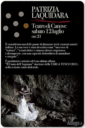 Patrizia Laquidara all'Hoga Zait 2014 - Roana, Altopiano di Asiago Patrizia Laquidara all'Hoga Zait 2014 - Roana, Altopiano di Asiago