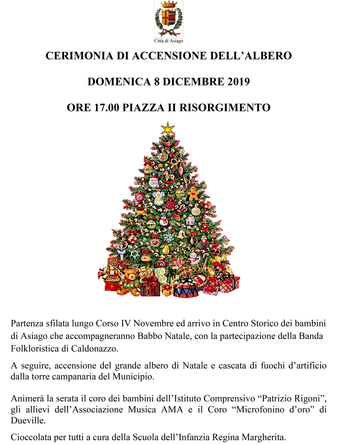 Accensione albero ad Asiago 2019