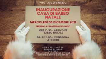 Enego inaugurazione casa di Babbo Natale 8 dicembre 2021