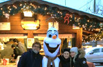 OLAF from the world of Frozen ai Giardini di Natale di Asiago, on 27 November 2016