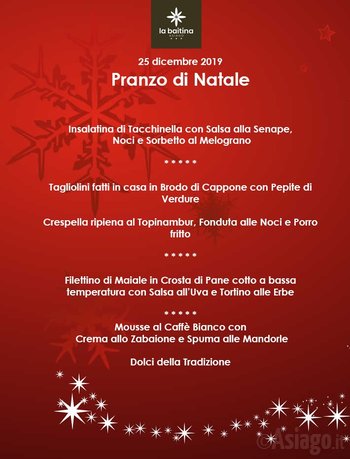 Pranzo di Natale 2019 Baitina Asiago Pranzo di Natale 2019 Baitina Asiago