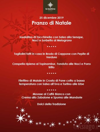 Pranzo di Natale 2019 Baitina Asiago