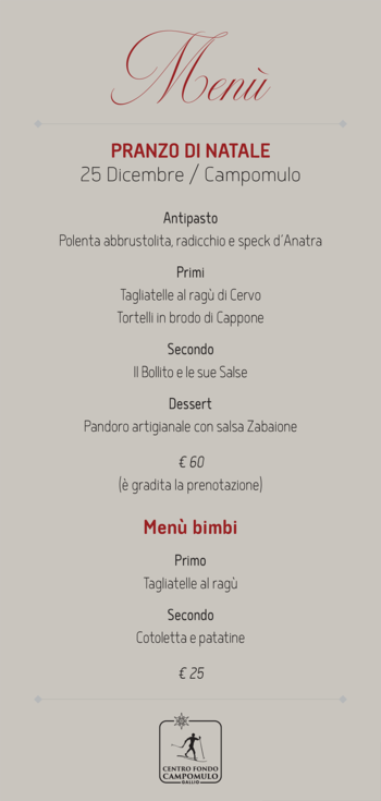 Pranzo di Natale 2021 al Rifugio Campomulo