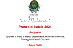 Christmas Lunch 2021 at the restaurant "Ai Mulini" of the Gaarten Hotel Benessere Spa in Gallium - 25 December 2021