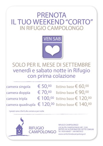 Offerta campolongo 2019 setembre Offerta campolongo 2019 setembre