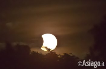 Eclissi di sole parziale Altopiano di Asiago