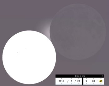 Eclissi primo contatto asiago 20 marzo 2015