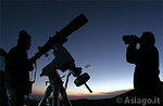 Night by astronomer at the telescope Copernicus, August 24, 2016, Asiago plateau