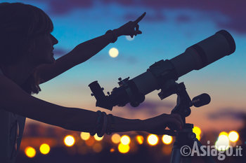 Personale al telescopio di sera ad Asiago