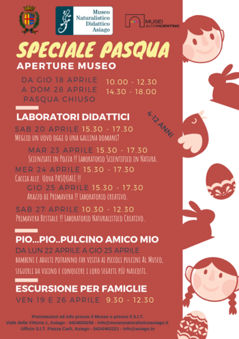 Attività Pasqua 2019 al Museo Naturalistico di Asiago