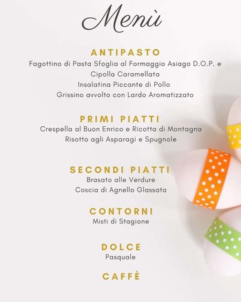 Pranzo di Pasqua 2022 al Ristorante Campomezzavia di Asiago