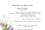 Pranzo di Pasqua 2022 al Ristorante Des Alpes di Asiago  - 17 aprile 2022