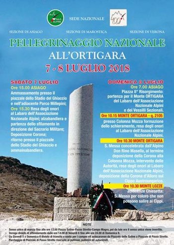 Pellegrinaggio Ortigara 2018