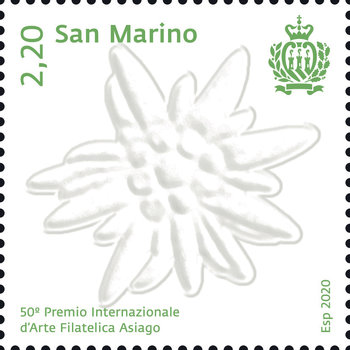 Francobollo 50esimo Premio Arte Filatelica Asiago Francobollo 50esimo Premio Arte Filatelica Asiago