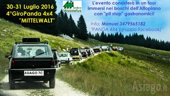 4 giropanda altopiano di asiago 30 e 31 luglio 2016