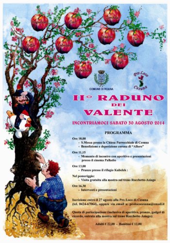 Locandina Raduno dei Valente Cesuna Altopiano di Asiago