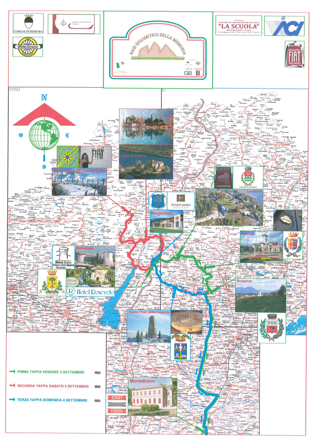 Mappa Raid dolomitico 2016 Mappa Raid dolomitico 2016