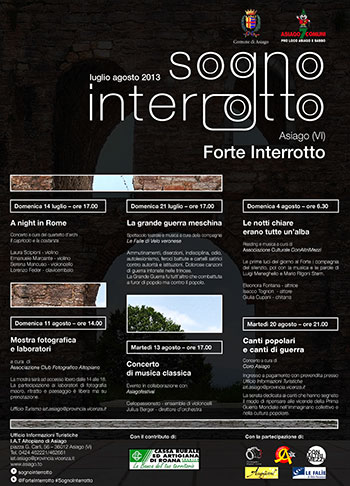 Rassegna "Sogno Interrotto" ad Asiago: l'11 agosto Mostra e Laboratori Fotografici a cura dell’Associazione Club Fotografico Altopiano