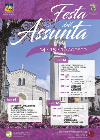 Feast of the Assumption in Foza - 14, 15 and 16 August 2021