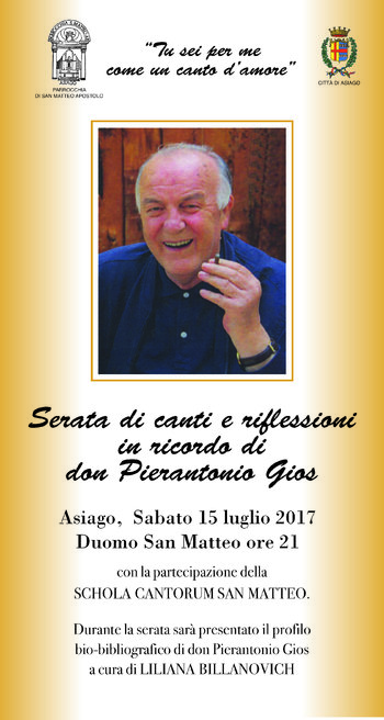 Serata in ricordo di Don Pierantonio Gios