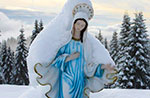 Messe und Prozession mit der Statue unserer lieben Frau vom Schnee im Conco-August 5, 2017