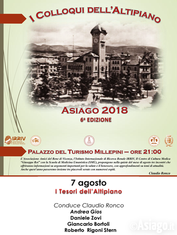 Colloqui altipiano 2018 - Incontro del 7 agosto Colloqui altipiano 2018 - Incontro del 7 agosto