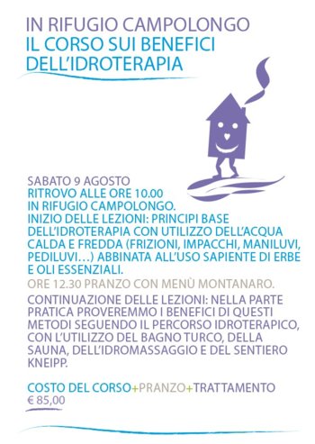 Corso idroterapia rifugio campolongo 9 agosto