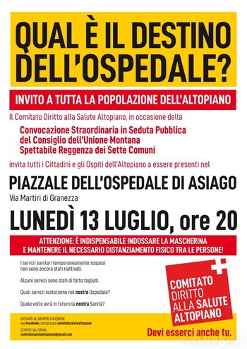 Incontro su ospedale di Asiago