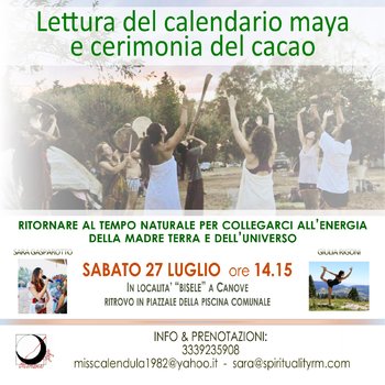 Lettura calendario Maya e cerimonia del cacacao Lettura calendario Maya e cerimonia del cacacao