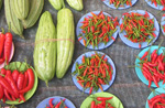 Güte und Wellness-Markt mit traditionellen und Bio-Lebensmittel am August 2