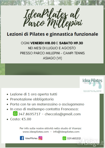 Pilates al parco Millepini Asiago