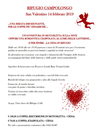 San valentino 2019 al rifugio Campolongo San valentino 2019 al rifugio Campolongo