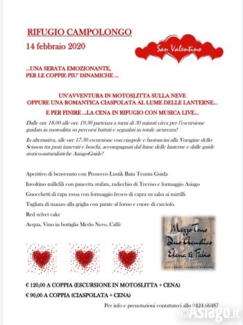 San valentino 2020 al rifugio Campolongo