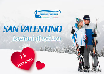 Promozione San Valentino con la Scuola Sci Larici Valformica