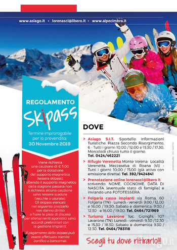 Regolamento skipass grandi altipiani 2019