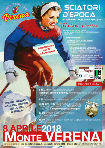 sciatori d'epoca 2018 sul Verena sciatori d'epoca 2018 sul Verena