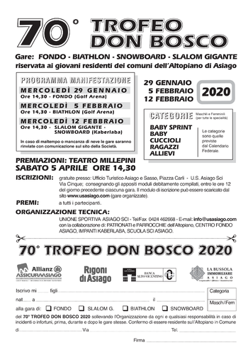 Trofeo Don bosco 2020 