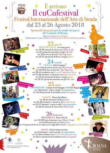CuCu Festival 2018 auf dem Altopiano dei Sette Comuni-Touring in Roana und Fraktionen zeigt