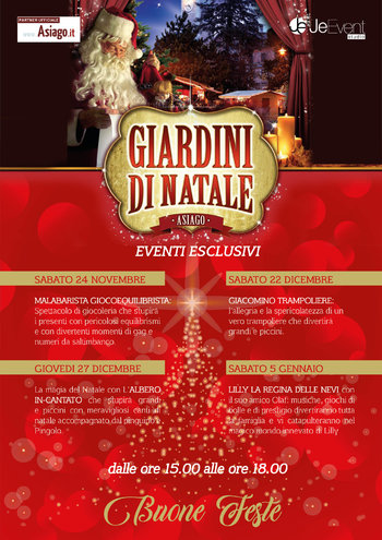 Eventi JeEvent ai Giardini di natale di Asiago 2018