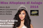 Miss Asiago plateau 2014-Cesuna Festival