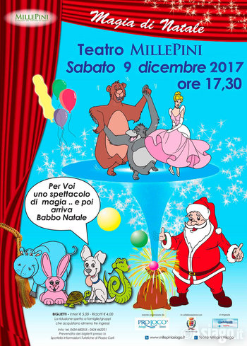 Spettacolo magia di natale al millepini 2017