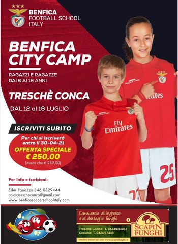 Benfica city camp 2021 front
