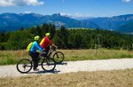 Bike ride with E-bikes at Buse of Wheelbarrow on the Asiago plateau-30 July 2017