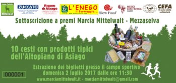 Biglietto lotteria Marcia Mittelwalt 2017 Biglietto lotteria Marcia Mittelwalt 2017