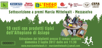 Biglietto lotteria Marcia Mittelwalt 2017