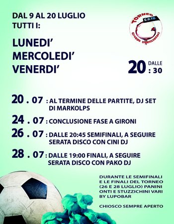 Date torneo calcio Canove