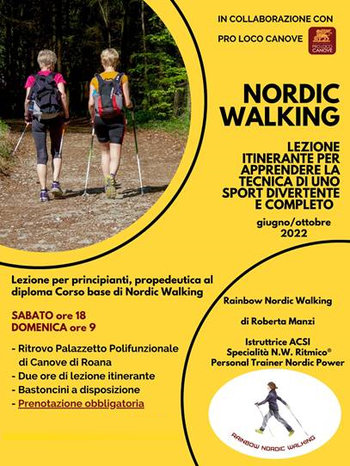 Nordic walking a canove di roana estate 2022